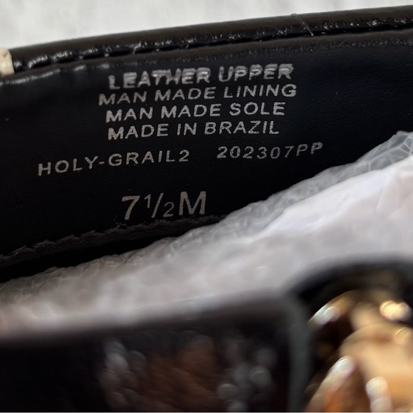 Gianni Bini Black and Cream Heeled Boots - Picture 2 of 8